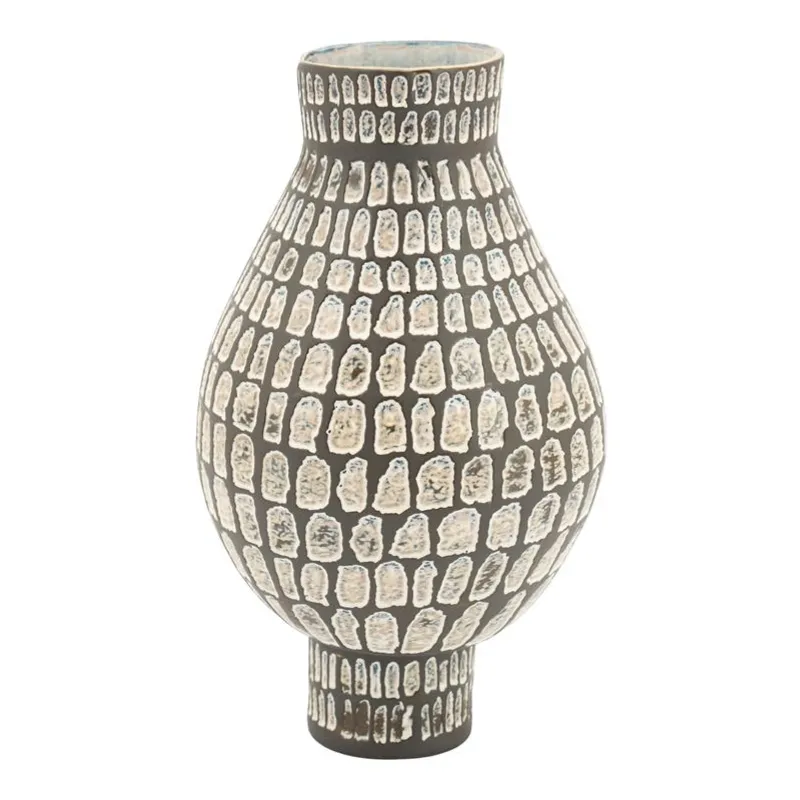 Isoko large Vase 23,5x23,5x40,5 cm Steingut Braun