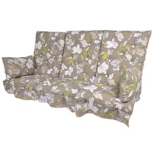 Swing Sofa Kissen Hohe Rückenlehne Beige Botanisch
