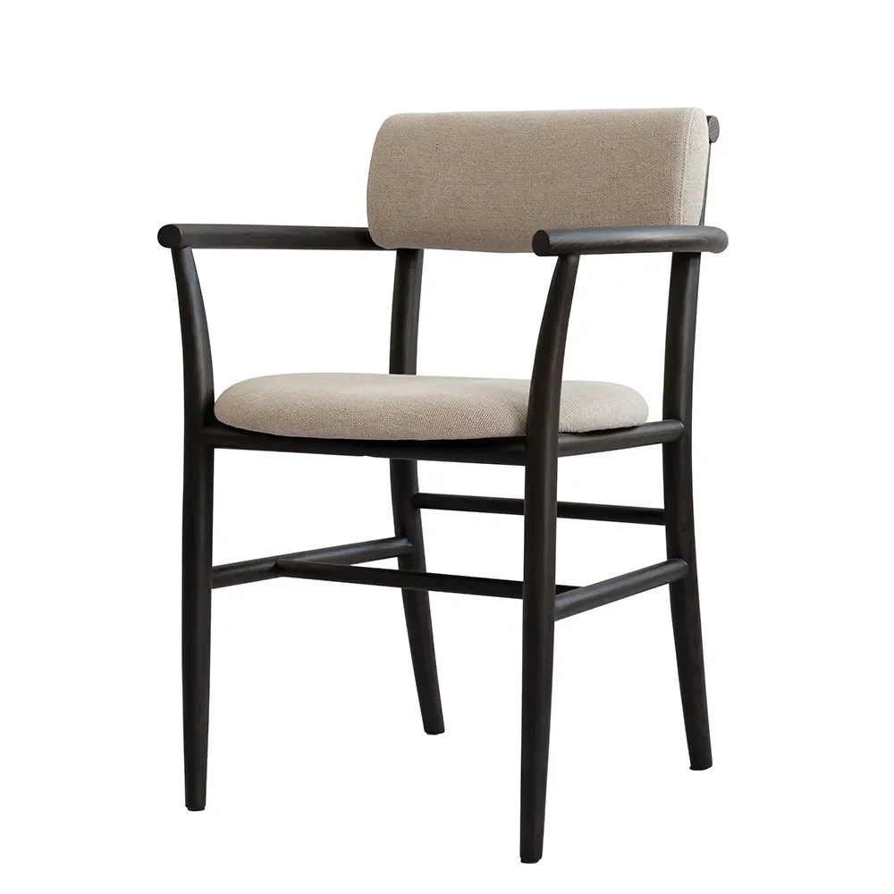 101 Copenhagen, Nama Sessel – Kaffeebraun Schwarz, Leinen