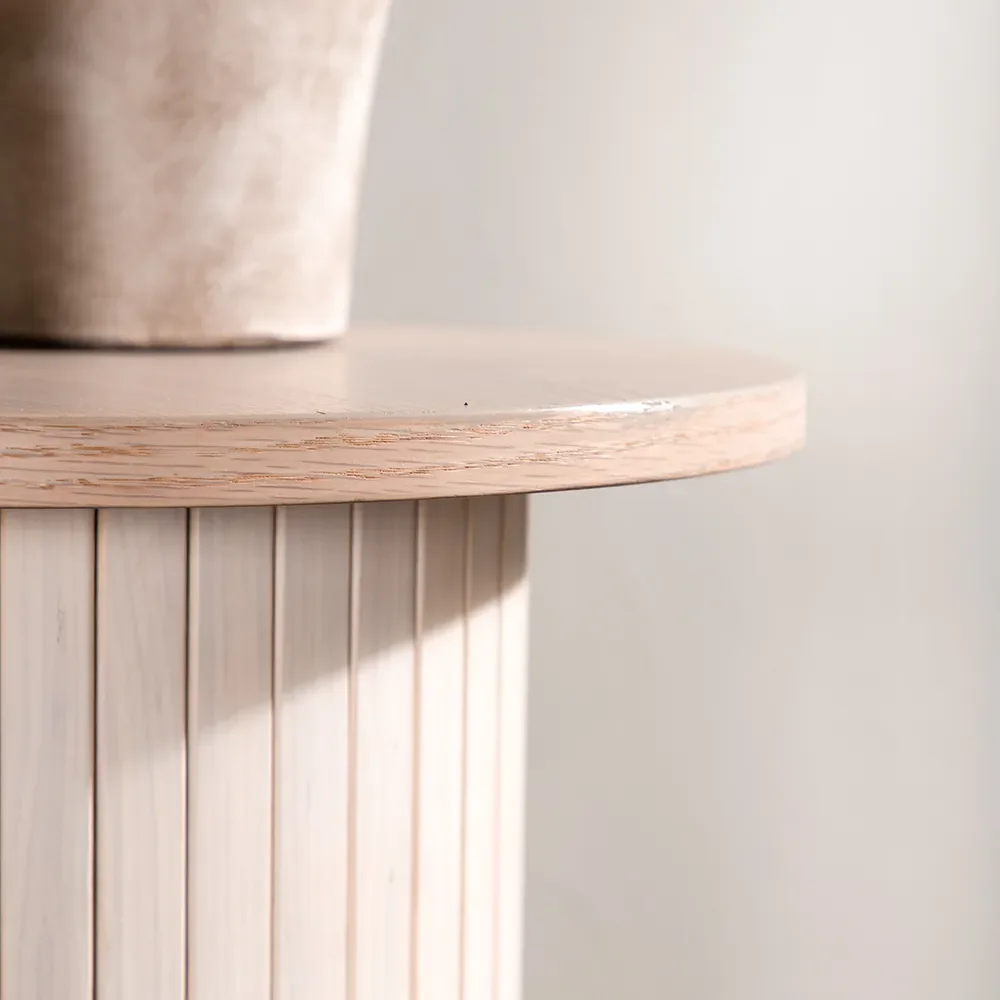 Bianca Beistelltisch Weiß Verputzt