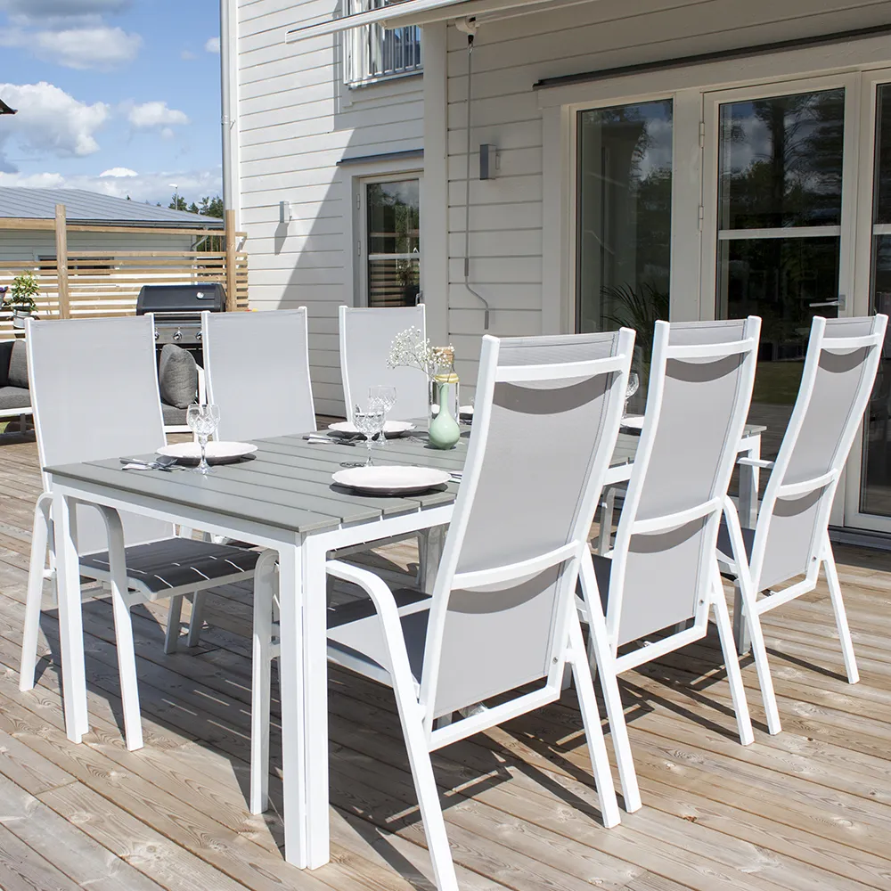 Copacabana Sessel Weiß/Grau 2er-Pack