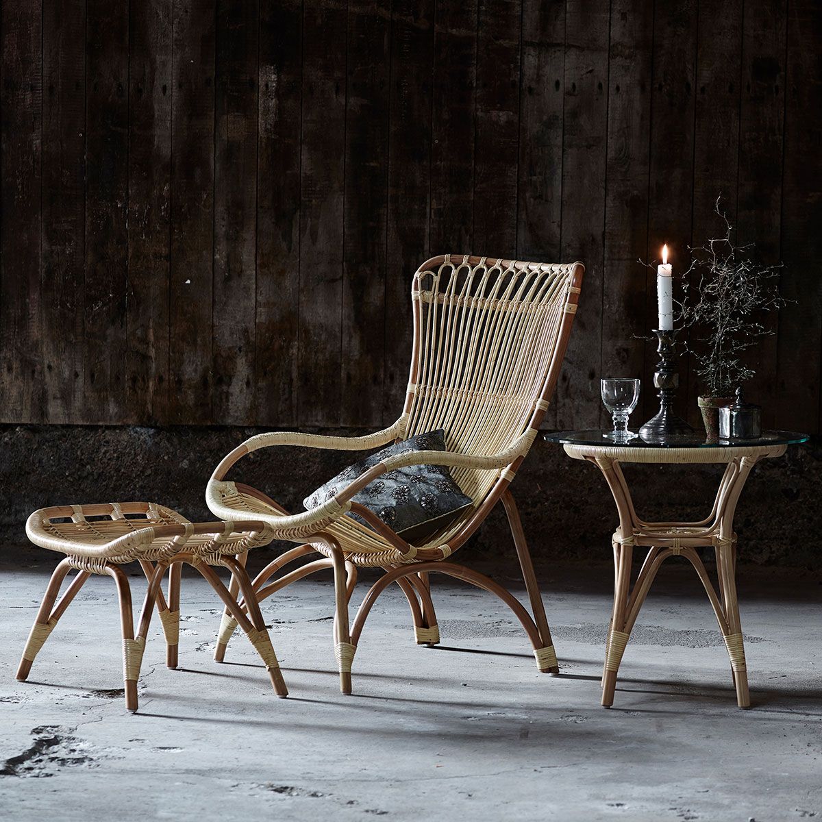Monet Fußhocker Rattan Schwarz Sika Design | Kaufen Sie Ihre ...