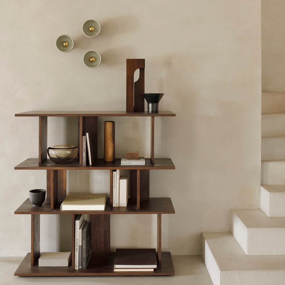 Irregular Regal Teak lackiert 112 x 37 x 115 cm