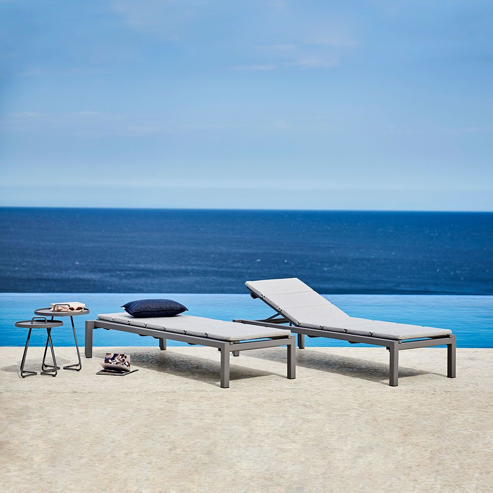 Relax Sonnenliege Hellgrau