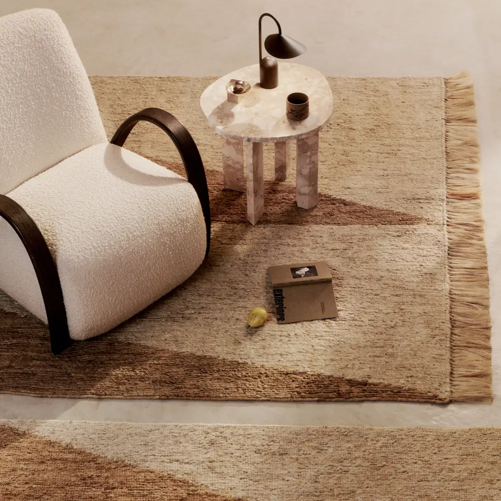 Studie Teppich 170x240 cm- Natural/Off-white