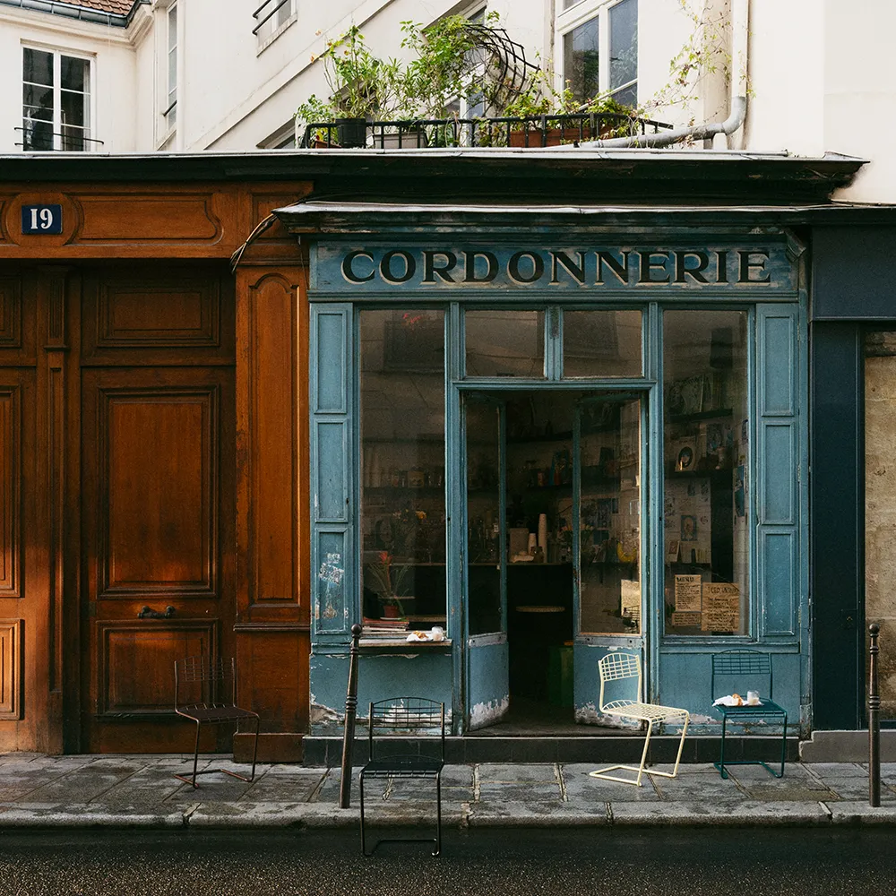 Stuhl High Tech Blue green