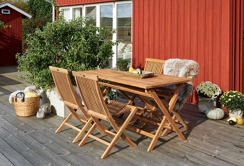 Turin Esstisch 80x140 cm Teak natur