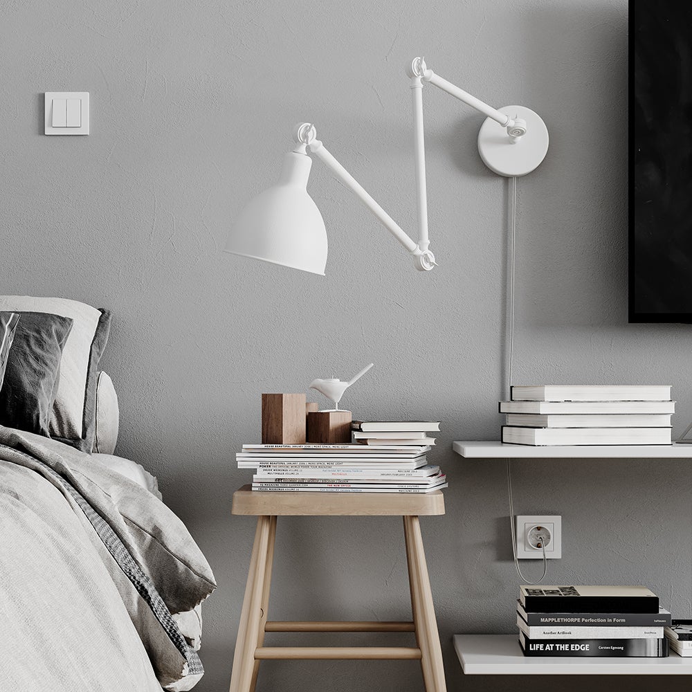 Bazar Wandleuchte l61.5-122 cm grau