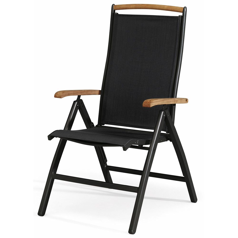 Nydala Sessel Schwarz/Schwarz Teak 