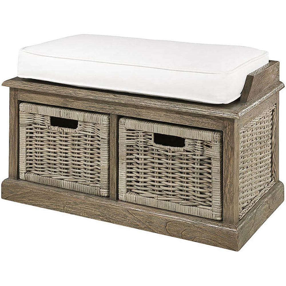 Cubu bank 2 schubladen rattan