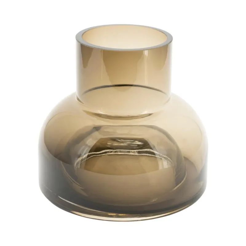 Sei small Vase 18x18x16 cm Glas Braun
