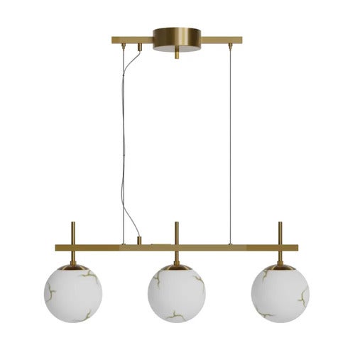  Bellagio Deckenleuchte L82cm Messing/Weiß