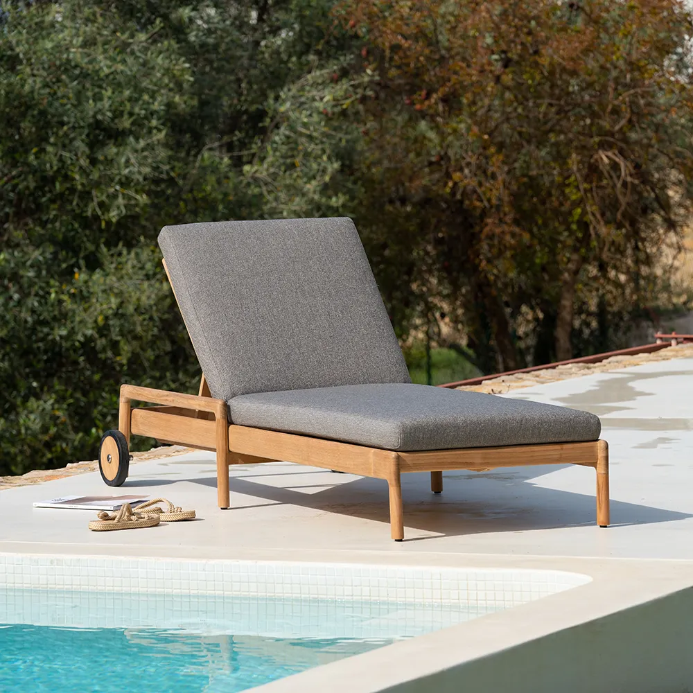 Jack Sonnenliege Teak/Mokka