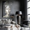 Wanddekoration Glamour girl sepia 120x180 cm
