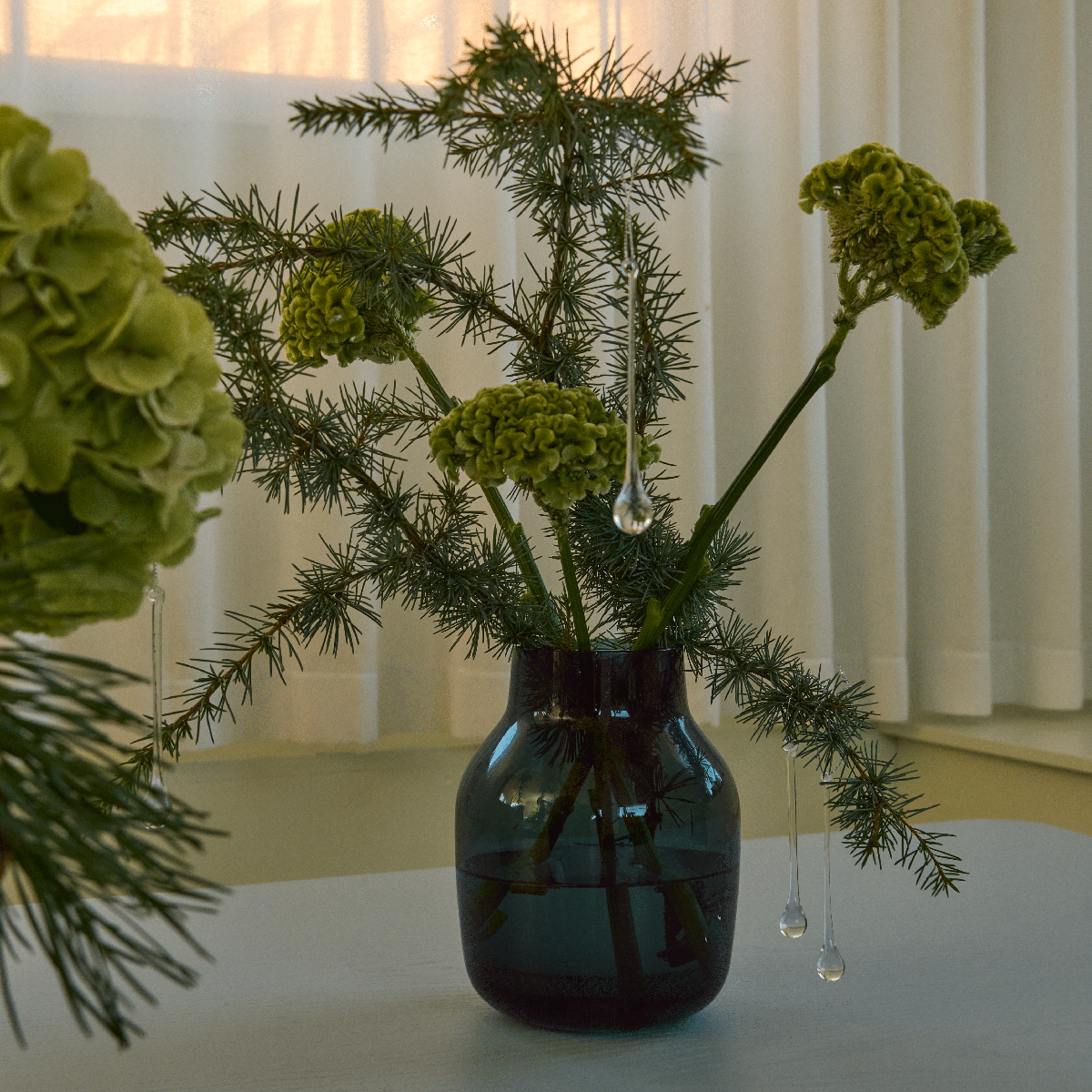 Silent Vase Ø15 cm Dark Green