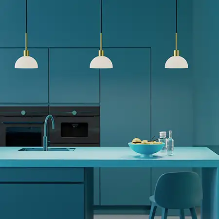 Vienda Pendelleuchte Messing/Glas E14 