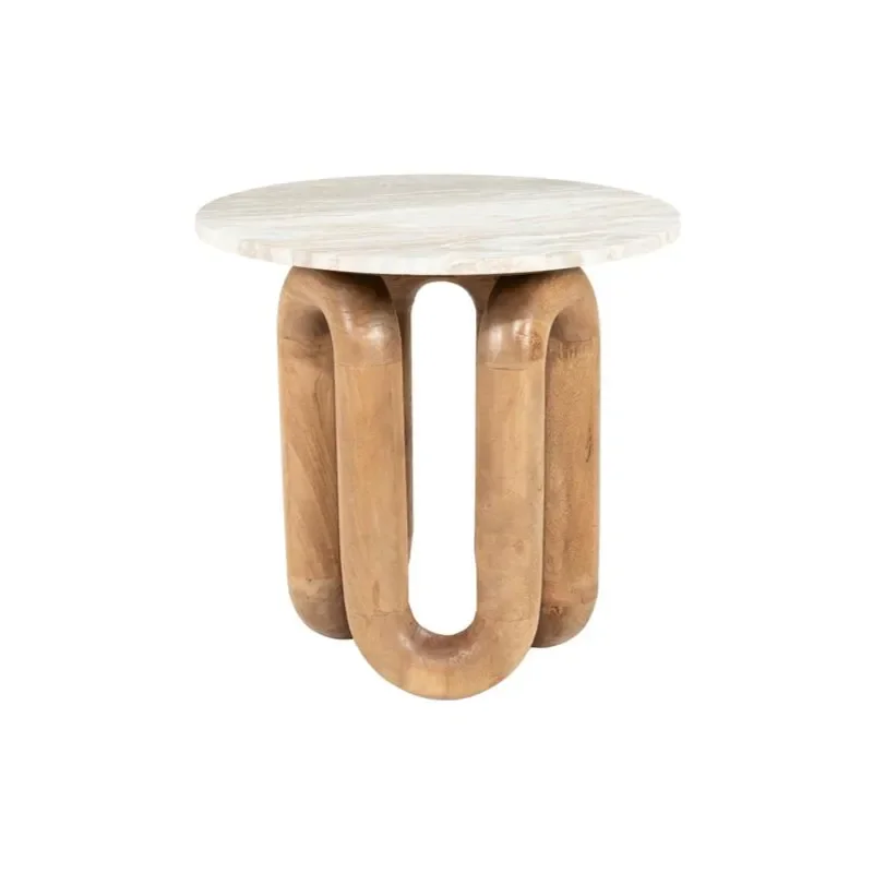 LoopStone Beistelltisch 52x52x51 cm Marmor natur