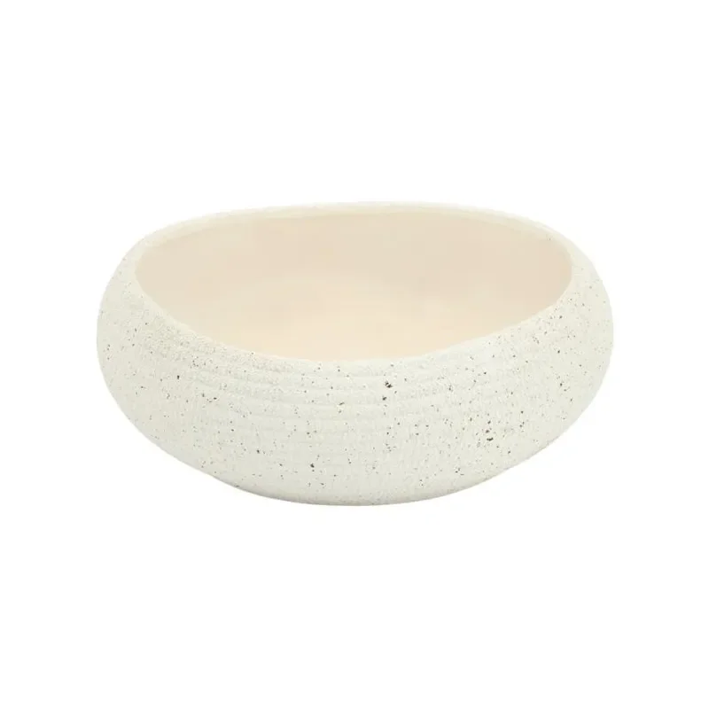 Grava Schale 26,5x26,5x9,5 cm Steingut Off white