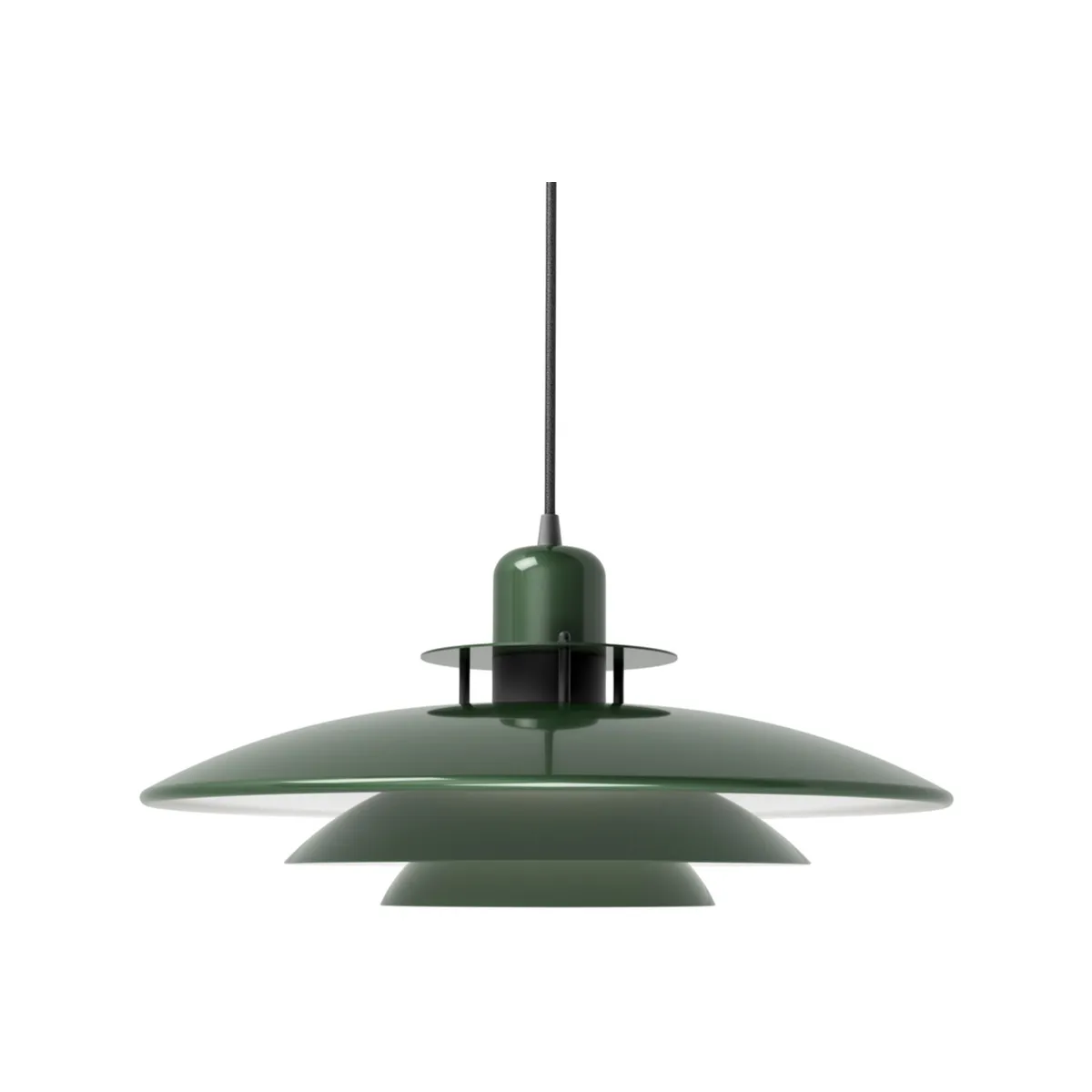 Primus I Pendelleuchte Ø43 cm Metall Waldgrün/mattschwarz