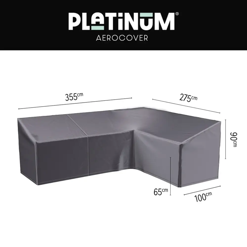 Lounge-Abdeckung L HB 355x275x100xH65/90 Rechts Aerocover Anthrazit
