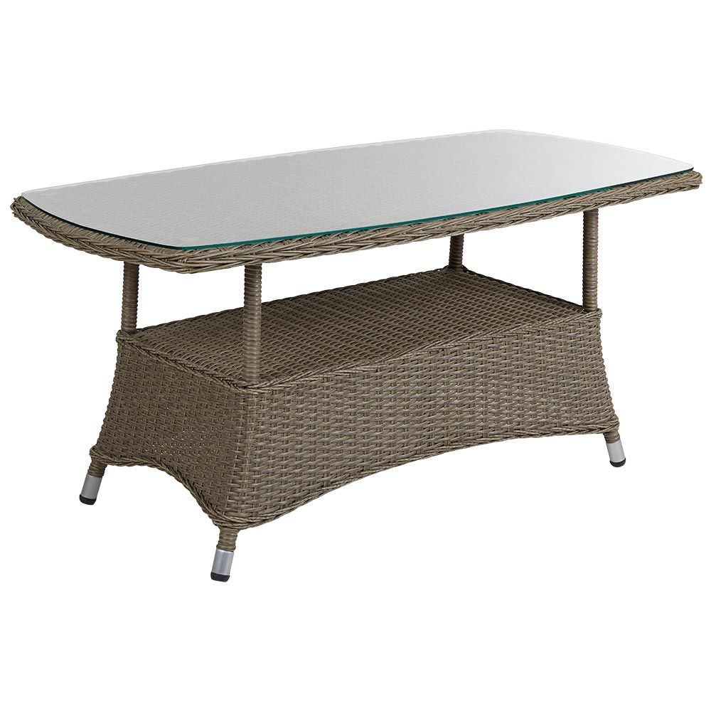 Couchtisch Hornbrook 65X120 cm Künstliches Rattan Beige