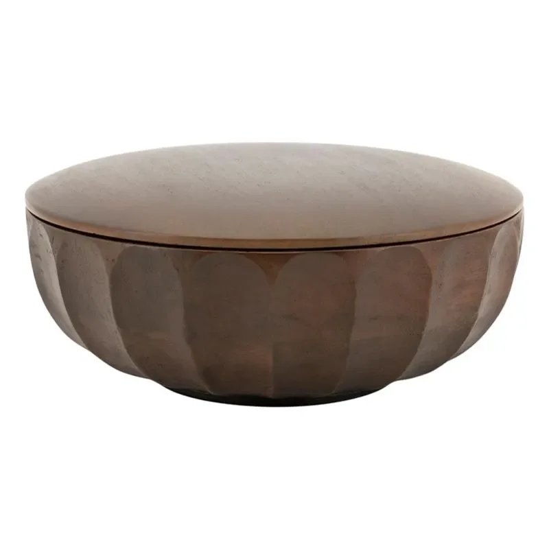 Storage bowl Yori large 19x19x9 cm Mangoholz dark brown