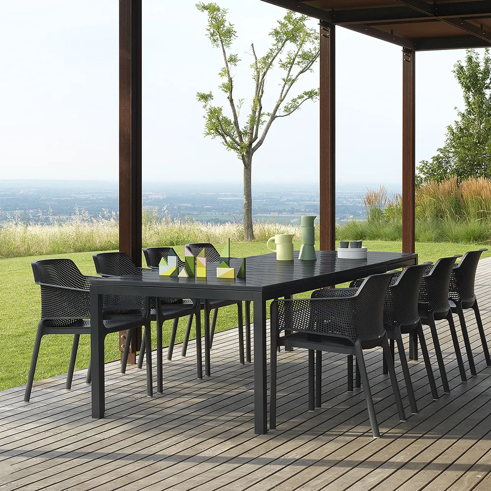 Rio Esstisch 210/280x100cm Anthracite