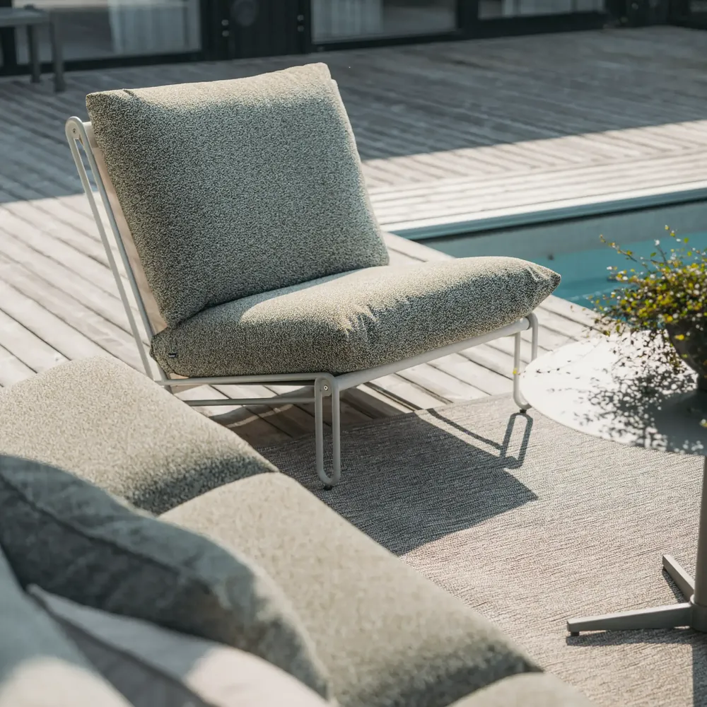 Blixt Sessel Light Grey/Teddy Verde