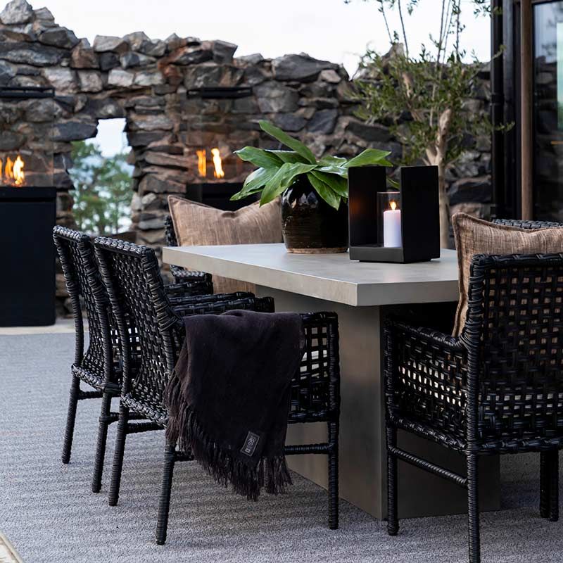 Sessel Santa Monica Rattan Schwarz exkl. Kissen