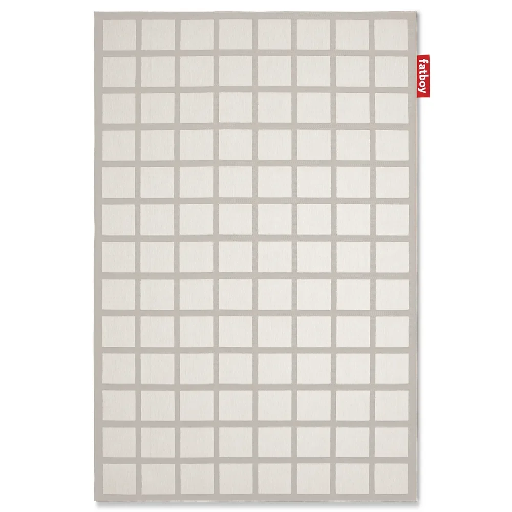 Carpretty grand checky creme/weißer Outdoor-Teppich