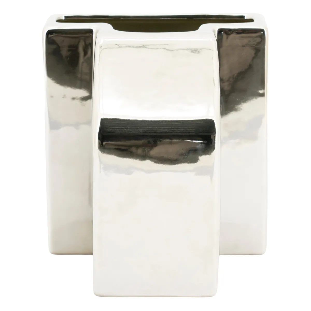 Silv 1 Vase 24x22x26 cm Steingut Silber