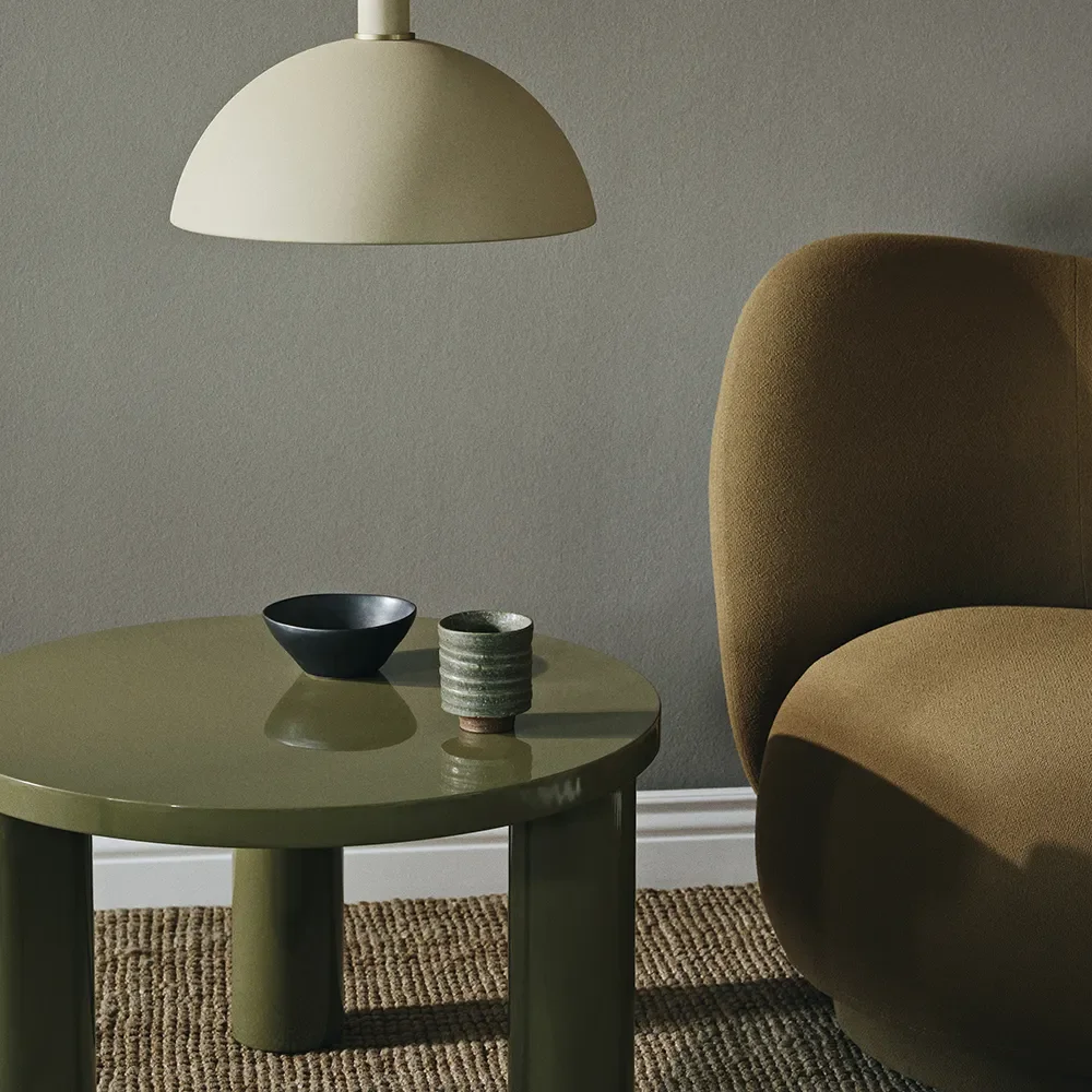 Post Couchtisch Ø65 cm - Olive