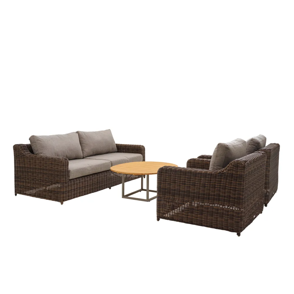 Glendon 3-sitzer-sofa  Dark brown / Soft moose