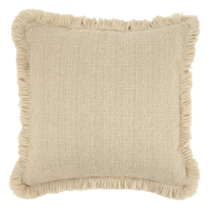 Faye 50x50x4,5 cm Polyester & down feather filling Siam beige