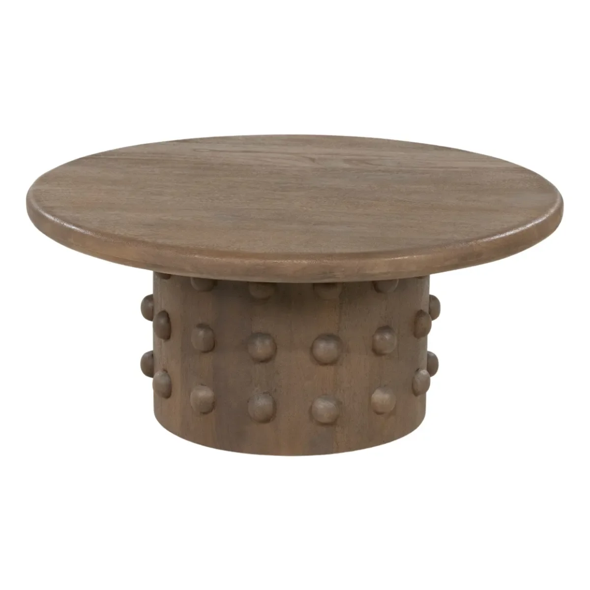 PopDot Couchtisch 80x80x35 cm Mangoholz Braun