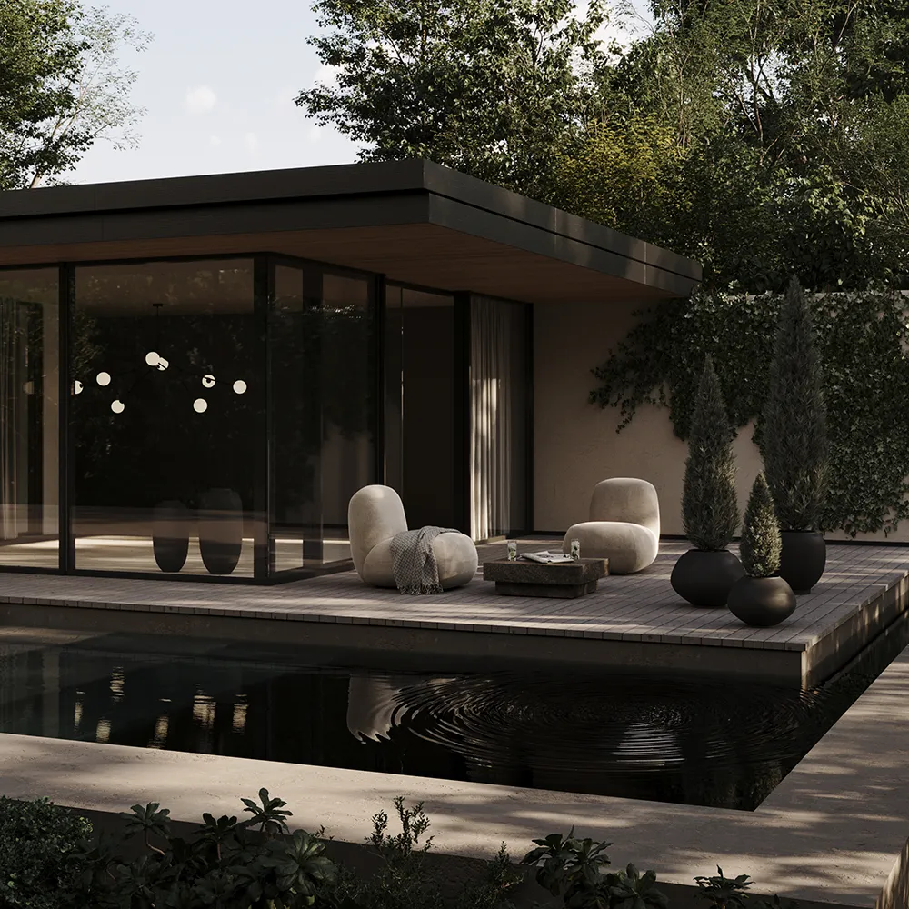 Toe Loungesessel Flat - Warm Ash