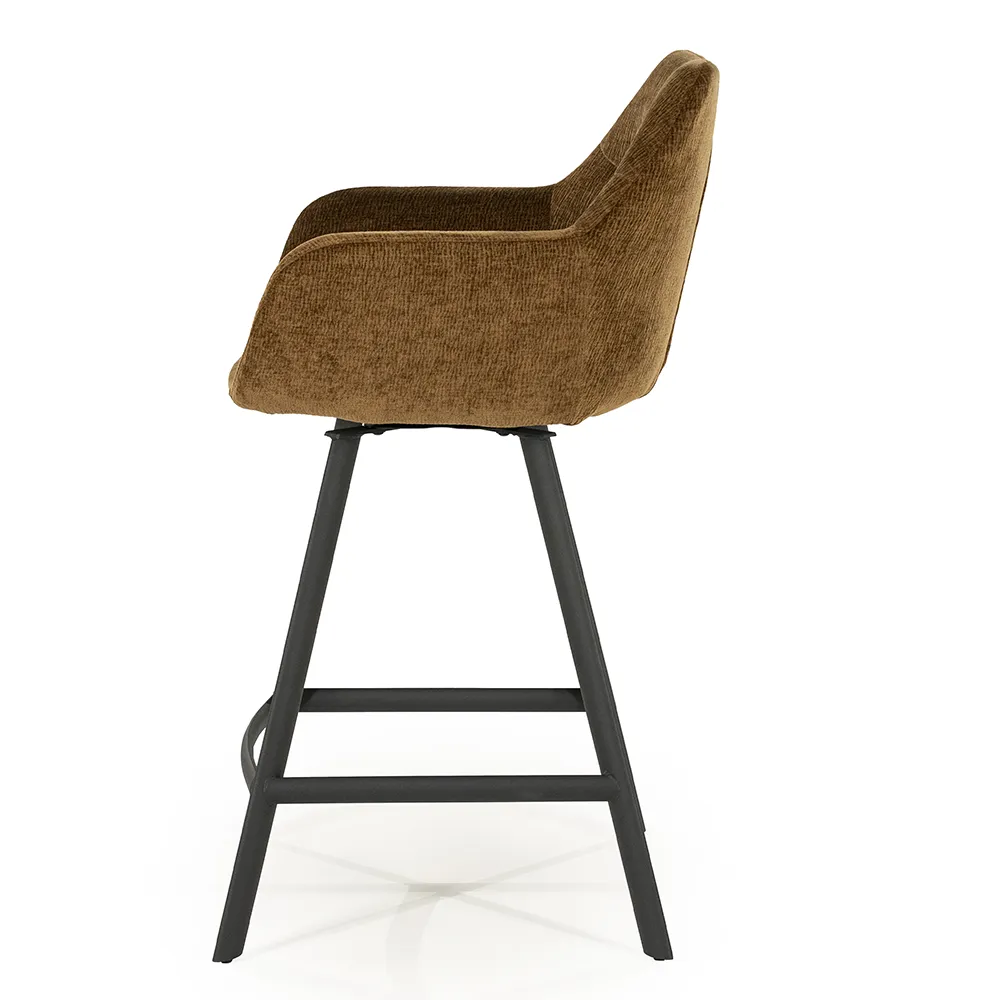 Bliss Barhocker mit Armlehnen - mustard 52x56,5x96,5 cm