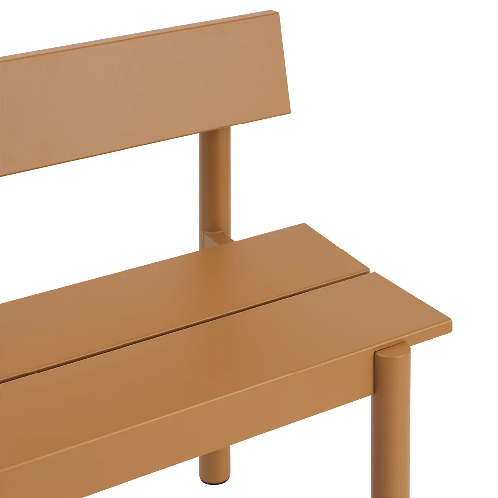 Stahlbank 110cm Linear Steel Burnt Orange