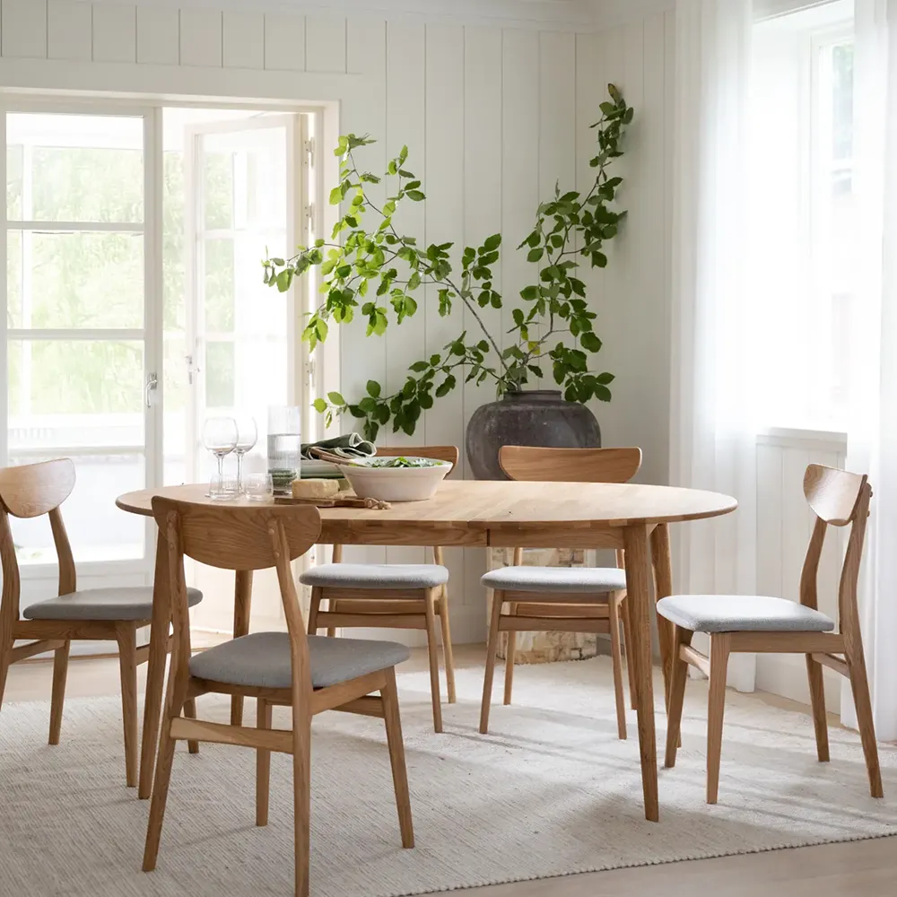 Rodham Stuhl Eiche/Hellgrau