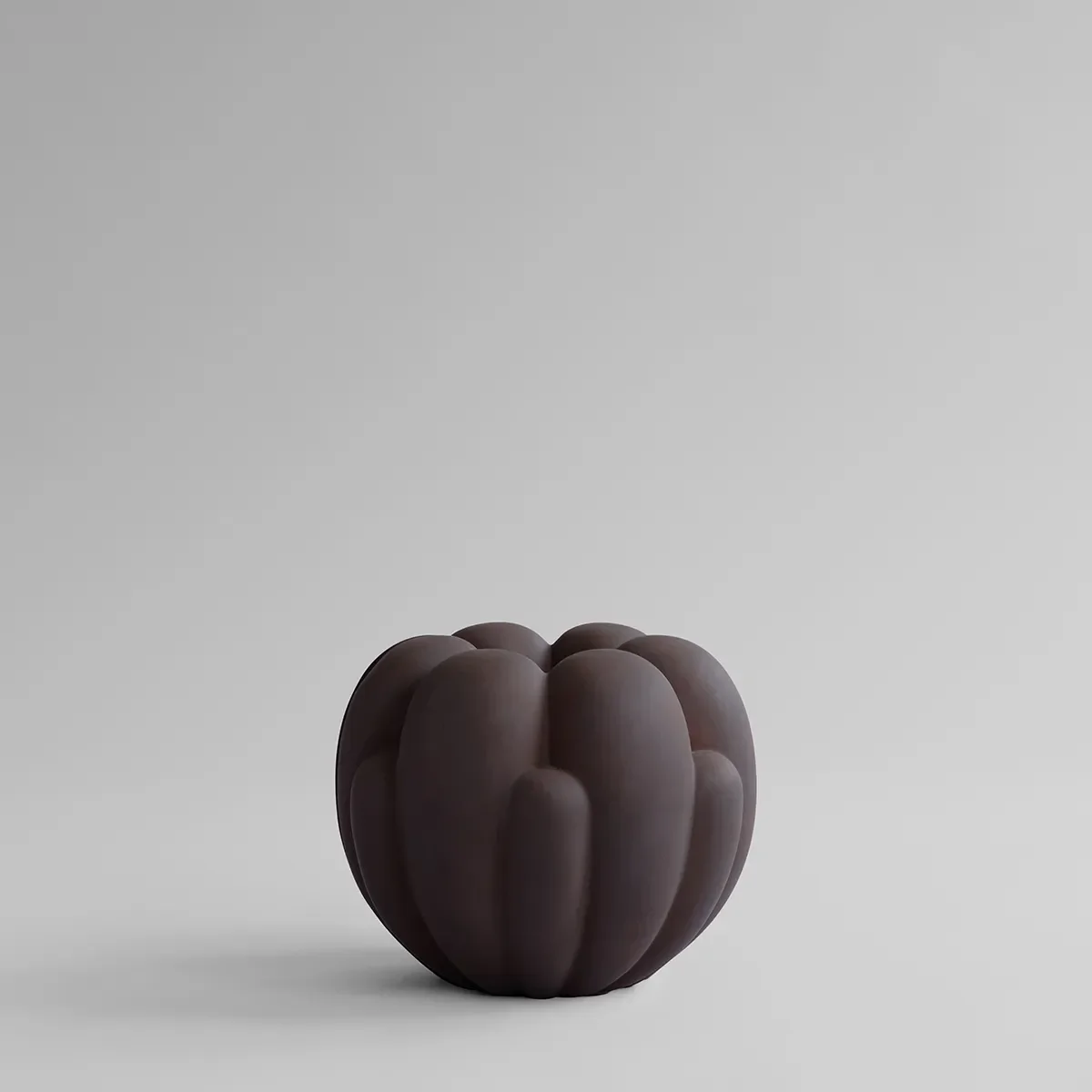 Handgefertigte Vase Bloom Mini Chocolate Brown H27 cm