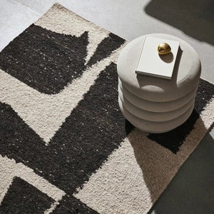 Piece Teppich 140x200 cm - Off-White/Kaffee