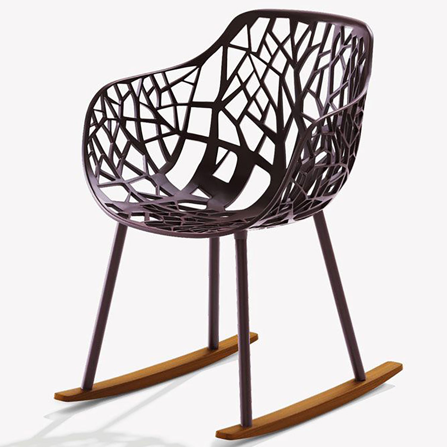 Forest Schaukelstuhl mit Iroko Armlehnen Schwarz