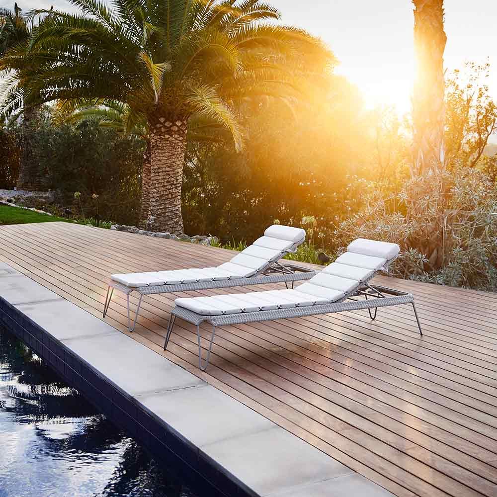 Breeze Sonnenbank Kissen Hellgrau