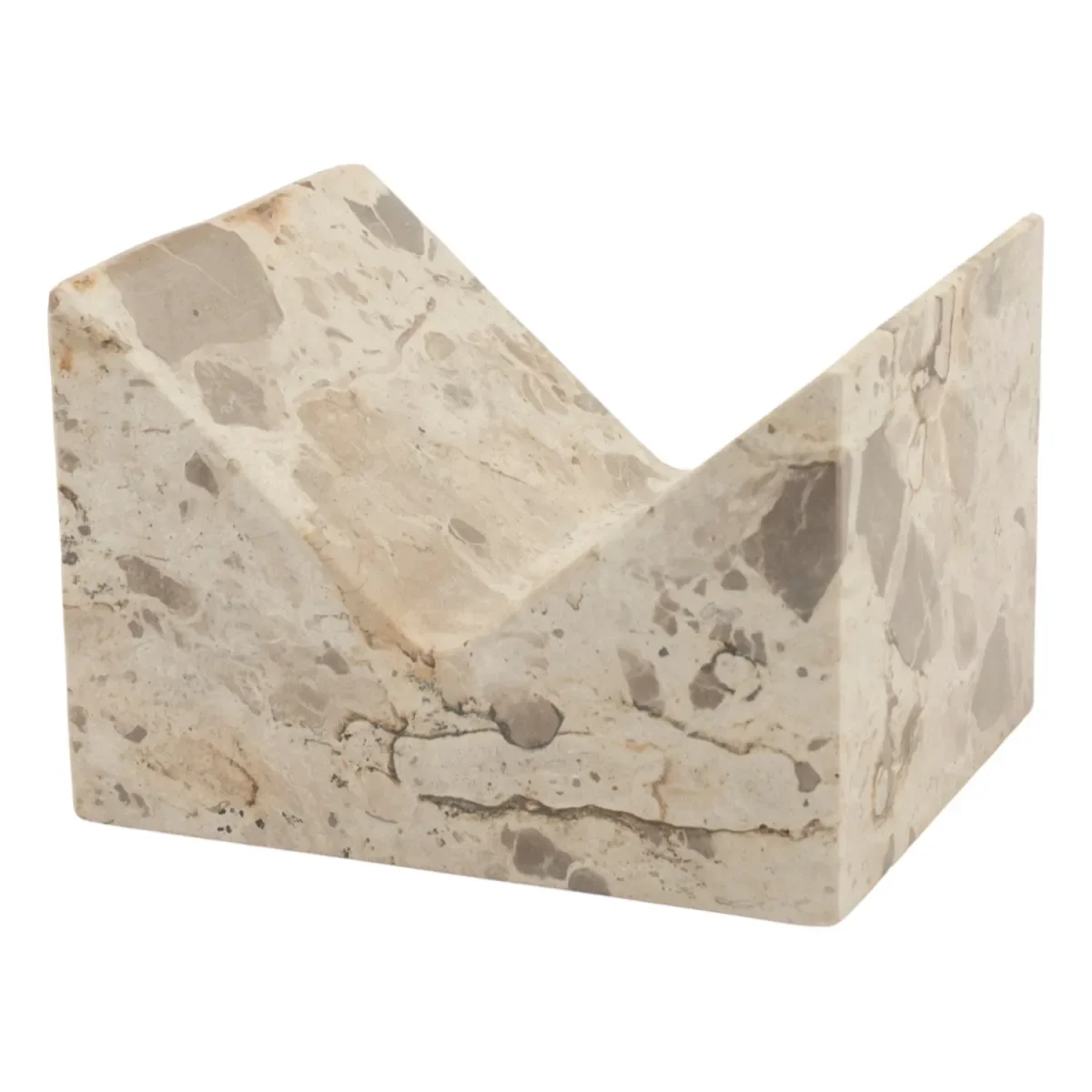 Bookstand Pietra 12x18x16 cm Marmor beige