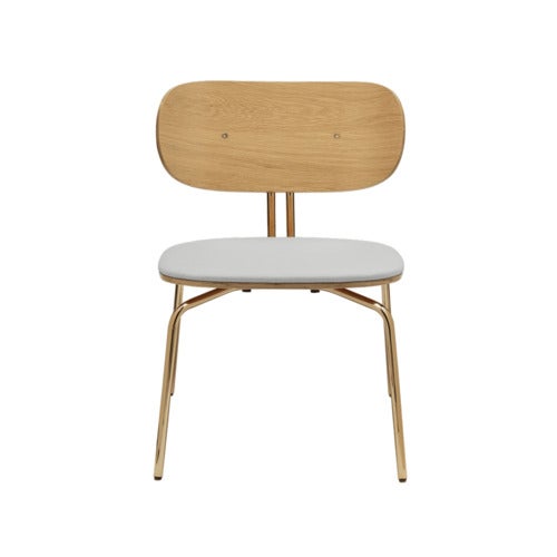 Curious Loungesessel Eiche/Messing Sterling