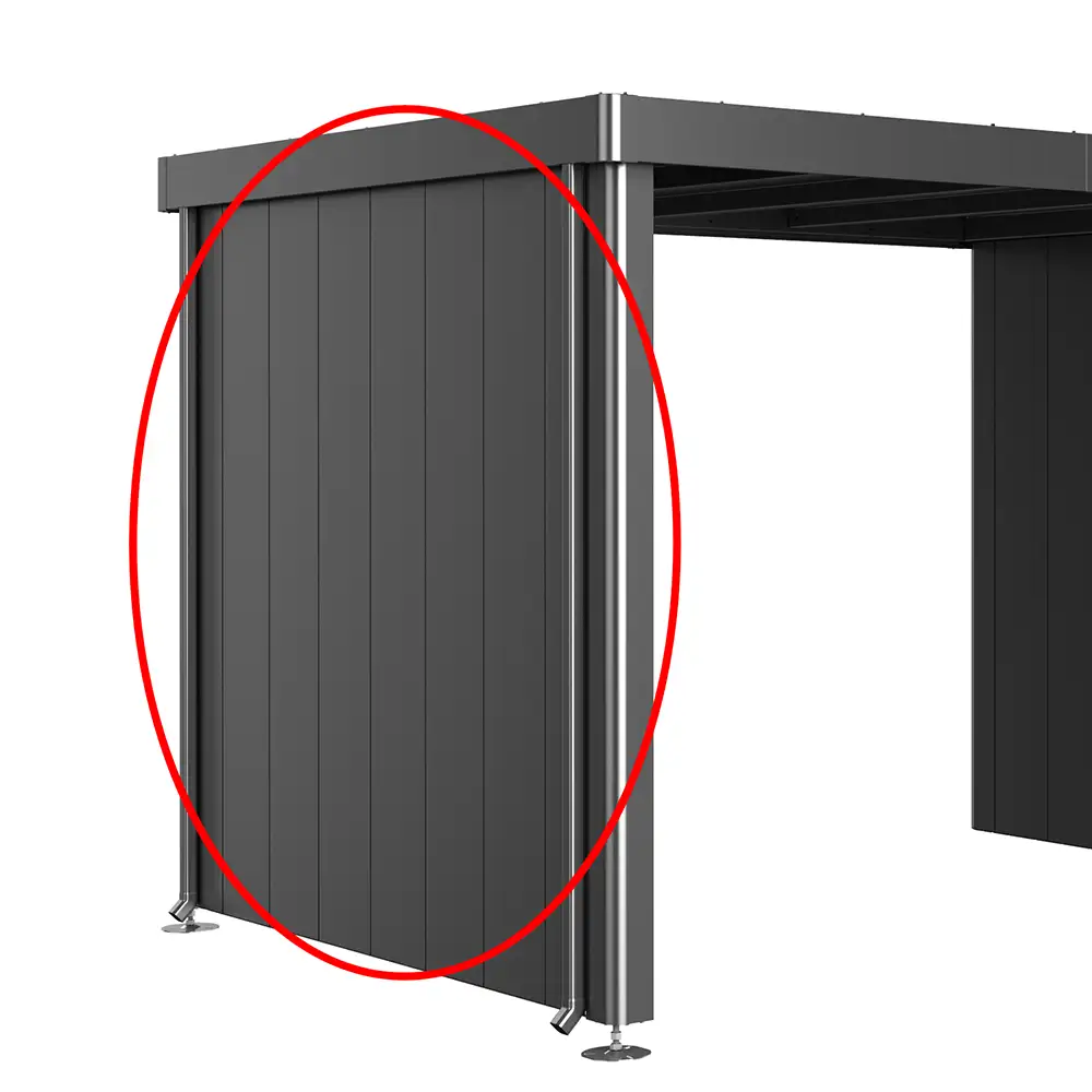 Seitenwände dunkelgrau für Seitendach für Gerätehaus Neo Größe 2A/2B/2C