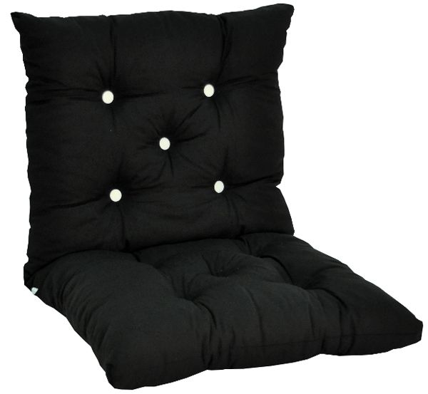 Niedrig Flock Kissen Schwarz