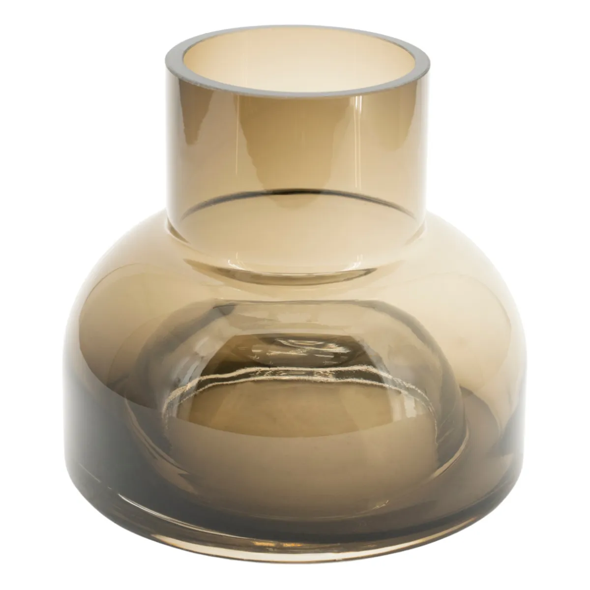 Sei small Vase 18x18x16 cm Glas Braun