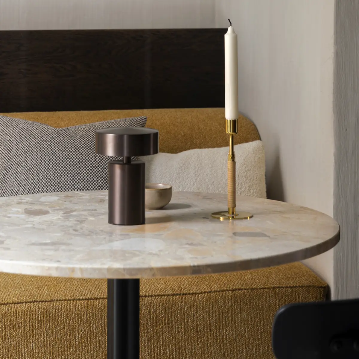 Column leuchte, tragbar, Aluminium, bronziert