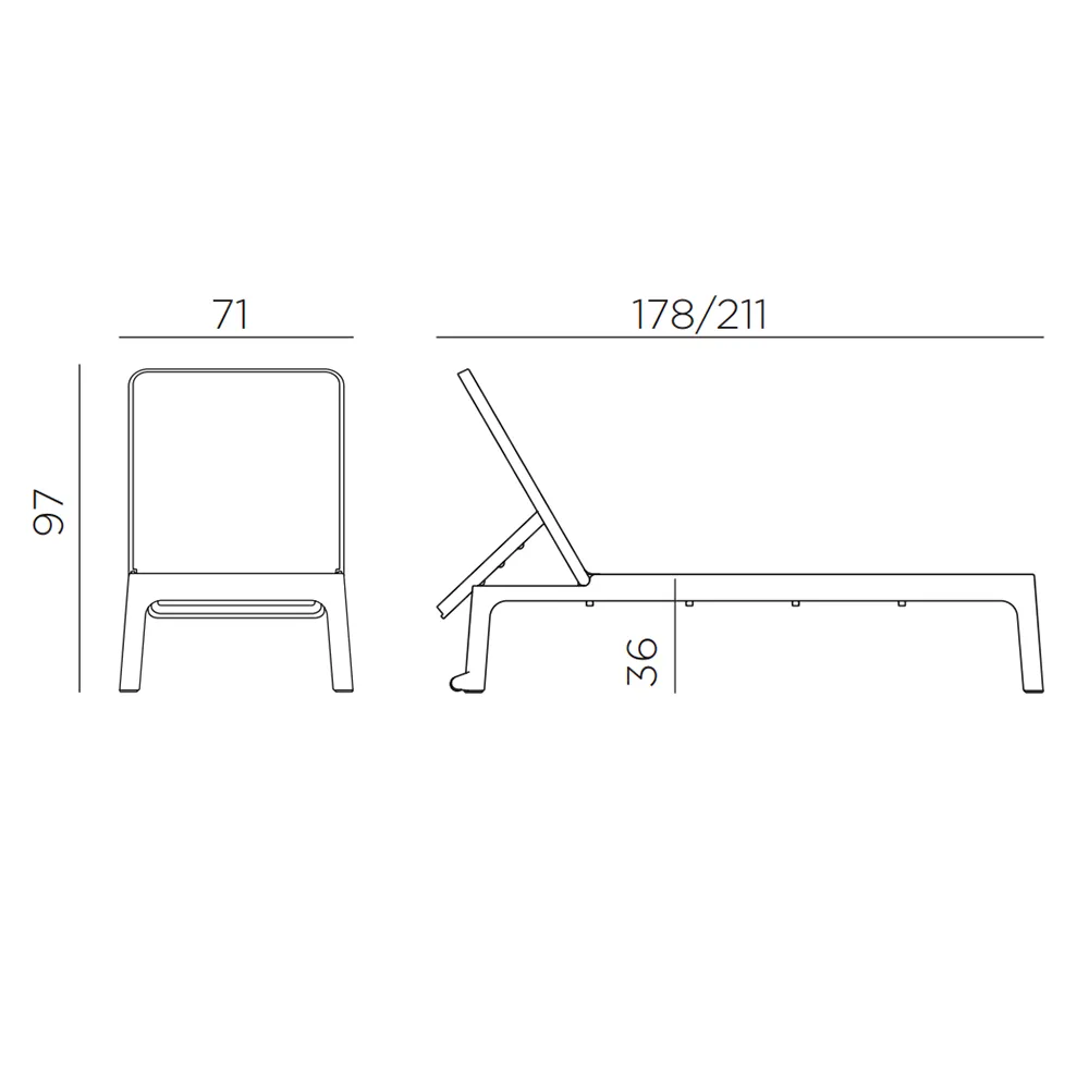 Plano sonnenliege Tortora - Tortora 
